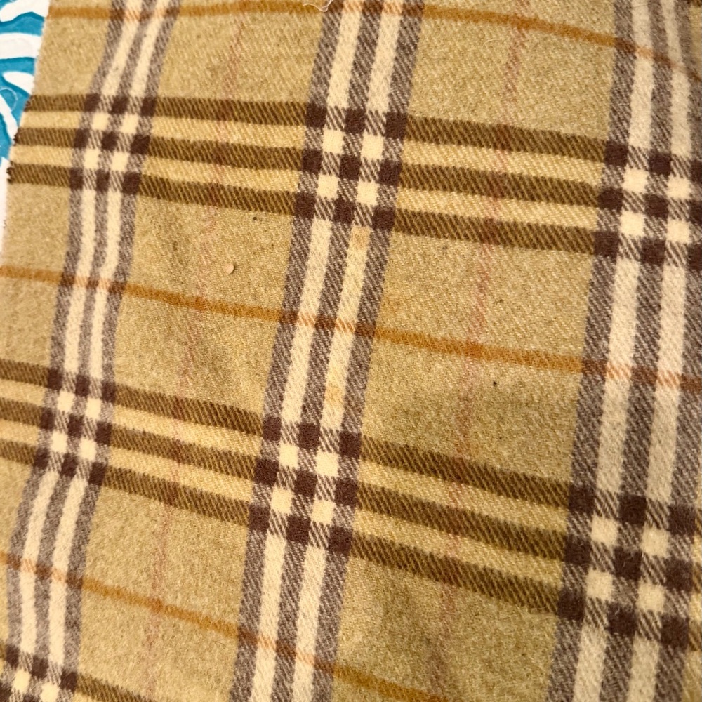 Burberry Beige and Brown Checkered Scarf - Picture 5 of 6